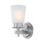 Westinghouse Fixture Wall 60W Reynaldo, Brushed Nickel Frosted Glass 6128900 - alternate 4